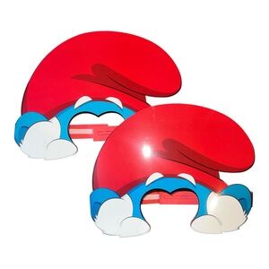 NEW!!! Smurfs 2025 Movie Theater Set of 2 Foam Papa Smurf